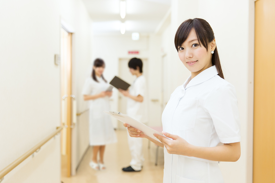 Beautiful asian hospital staff